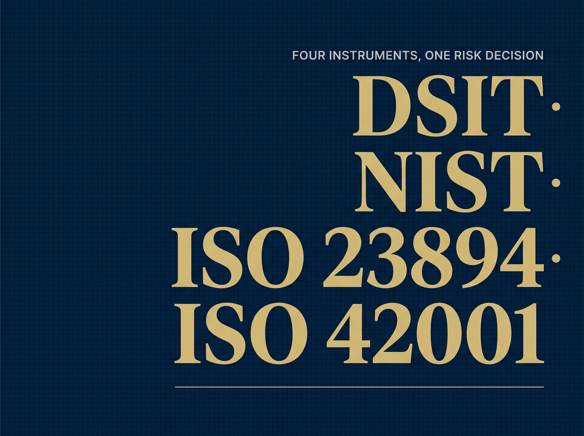 DSIT, NIST, ISO 23894, ISO 42001: The Executive Matrix for Choosing an AI Risk Framework
